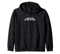 Just Kiss Me We Can Talk Later Divertido Lindo Cita Sudadera con Capucha