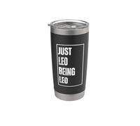 Just Leo Being Leo - Divertido Nombre Broma Cumpleaños Vaso térmico de acero inoxidable de doble pared