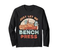 Just Let Me Bench Press Benchpress Entrenamiento Gimnasio Powerlifting Manga Larga