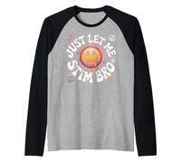 Just Let Me Stim Bro Groovy Autism Awareness Autism Boy Kids Camiseta Manga Raglan