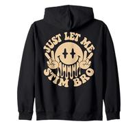 Just Let Me Stim Bro Groovy Autism Awareness Autism Boy Kids Sudadera con Capucha