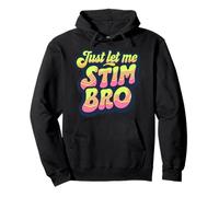 Just Let Me Stim Bro Groovy Autism Awareness Men Women Sudadera con Capucha