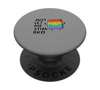 Just Let Me Stim Bro Kids Boys | Concientización sobre el autismo autista PopSockets PopGrip Adhesivo