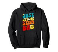 Just Let Me Stim Bro Smile Face Autismo Conciencia Groovy Sudadera con Capucha