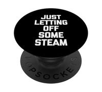 Just Letting Off Some Steam - Divertido Dicho Entrenamiento Muscular Gimnasio PopSockets PopGrip Adhesivo