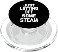 Just Letting Off Some Steam - Divertido Dicho Entrenamiento Muscular Gimnasio PopSockets PopGrip para MagSafe