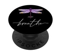 Just Libélulas Insectos Verano Respira Breathe Dragonfly PopSockets PopGrip Adhesivo