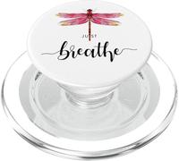 Just Libélulas Insectos Verano Respira Breathe Dragonfly PopSockets PopGrip para MagSafe