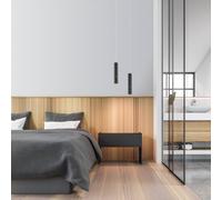 JUST LIGHT. Acoplar lámpara colgante recargable LED, negro, hierro