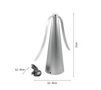 JUST LIGHT. Batidor de moscas Swat, a pilas, plateado