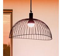 JUST LIGHT. Colgante batería LED David, pantalla hierro, dim