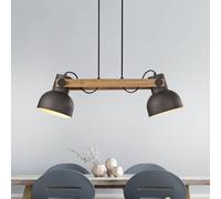 JUST LIGHT. Cup 2.0 lámpara colgante, 2 luces, negro, metal