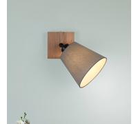 JUST LIGHT. Foco de pared Michel verde con pantalla de tela