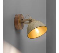 JUST LIGHT. GmbH Aplique de pared Samia 1 luz madera de mango beige texturado
