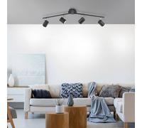 JUST LIGHT. GmbH Downlight Tarik GU10 4 luces antracita