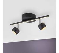 JUST LIGHT. GmbH JUST LIGHT. downlight LED Jarik, 2 luces, negro, 3000 K