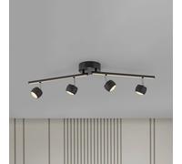JUST LIGHT. GmbH JUST LIGHT. downlight LED Jarik, 4 luces, negro, 3000 K