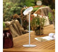 JUST LIGHT. GmbH JUST LIGHT. Lámpara de mesa LED recargable Amag, blanca, hierro, IP44