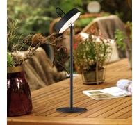 JUST LIGHT. GmbH JUST LIGHT. Lámpara de mesa LED recargable Amag, negra, hierro, IP44