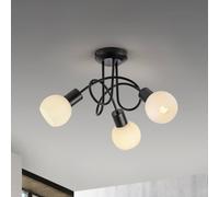 JUST LIGHT. GmbH JUST LIGHT. Loki plafón, 3 luces, redondo, negro, hierro