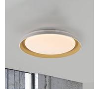 JUST LIGHT. GmbH JUST LIGHT. Plafón LED Sati, plástico, blanco/latón