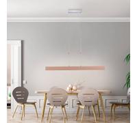 JUST LIGHT. Lámpara colgante LED Amanda look madera, atenuable EC:EPREL:921816