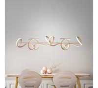 JUST LIGHT. GmbH Lámpara colgante LED Rizos, latón, metal, 99 cm de largo, atenuable