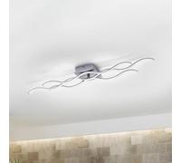 JUST LIGHT. GmbH Lámpara de techo LED Wav 3.000K 97,5x16cm acero