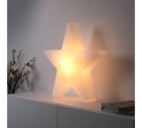 JUST LIGHT. GmbH Lámpara decorativa LED recargable Star, 55 cm de altura, IP44, blanca, RGBW