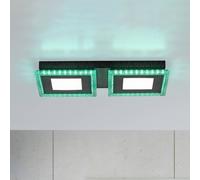 JUST LIGHT. GmbH Plafón LED Acri CCT RGB control remoto 44x20cm True