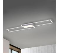 JUST LIGHT. Plafón LED Asmin, CCT, acero, 109,5x25,7cm