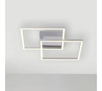 JUST LIGHT. GmbH Plafón LED Iven, acero, 35,9 x 35,9 cm