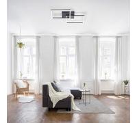 JUST LIGHT. GmbH Plafón LED Iven, atenuable, negro, 53 x 53 cm EC:EPREL:921688
