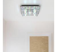 JUST LIGHT. GmbH Plafón LED Kemal 2.0, cromo con RGB