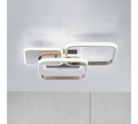 JUST LIGHT. GmbH Plafón LED Sevent, angular, 3.000 K, acero