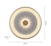 JUST LIGHT. Vertigo Plafón LED, CCT, Ø 61,5 cm, latón