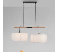 JUST LIGHT. Lámpara colgante Green Sofi pantalla de papel 2 luces