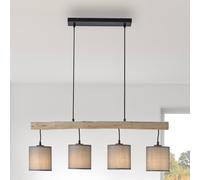 JUST LIGHT. Lámpara colgante Green Tribu, pantallas de papel, 4 luces