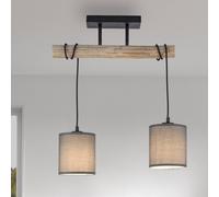 JUST LIGHT. Lámpara de techo Green Tribu, pantallas de papel 2 luces