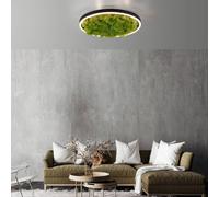 JUST LIGHT. Lámpara LED de techo Green Ritus, musgo atenuable Ø39,3cm