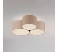 JUST LIGHT. Plafón Duro verde, textil, 3 luces