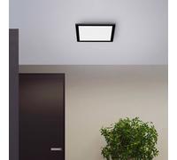 JUST LIGHT. Plafón LED Flat, CCT, negro, 29 x 29 cm