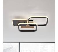 JUST LIGHT. Plafón LED Sevent, angular 3.000 K color madera