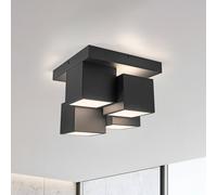 JUST LIGHT. Plafón LED Tetris, hierro, 3000 K, negro