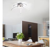 JUST LIGHT. Plafón LED Valerie 5 luces Ø47cm acero