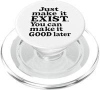 Just Make It Exist Bold Cream Tipografía Vintage PopSockets PopGrip para MagSafe