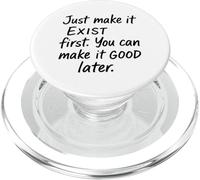 Just Make It Exist Primera Cita Diseño de motivación PopSockets PopGrip para MagSafe