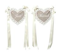 Just Married Chair Signs - Lace | Wedding Chair Decor