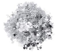 Just Married Confetti 100g | Heart & Phrase Wedding Scatter Sprinkles | Romantic Celebration Party Decoration/Table Scatter/DIY Crafts | Glossy PVC Sequins (Plata)