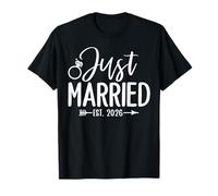Just Married EST 2026 Honeymoon Wedding Couples Matching Camiseta